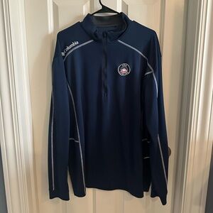 Men’s Columbia Navy Blue Quarter-Zip Pullover XXL
